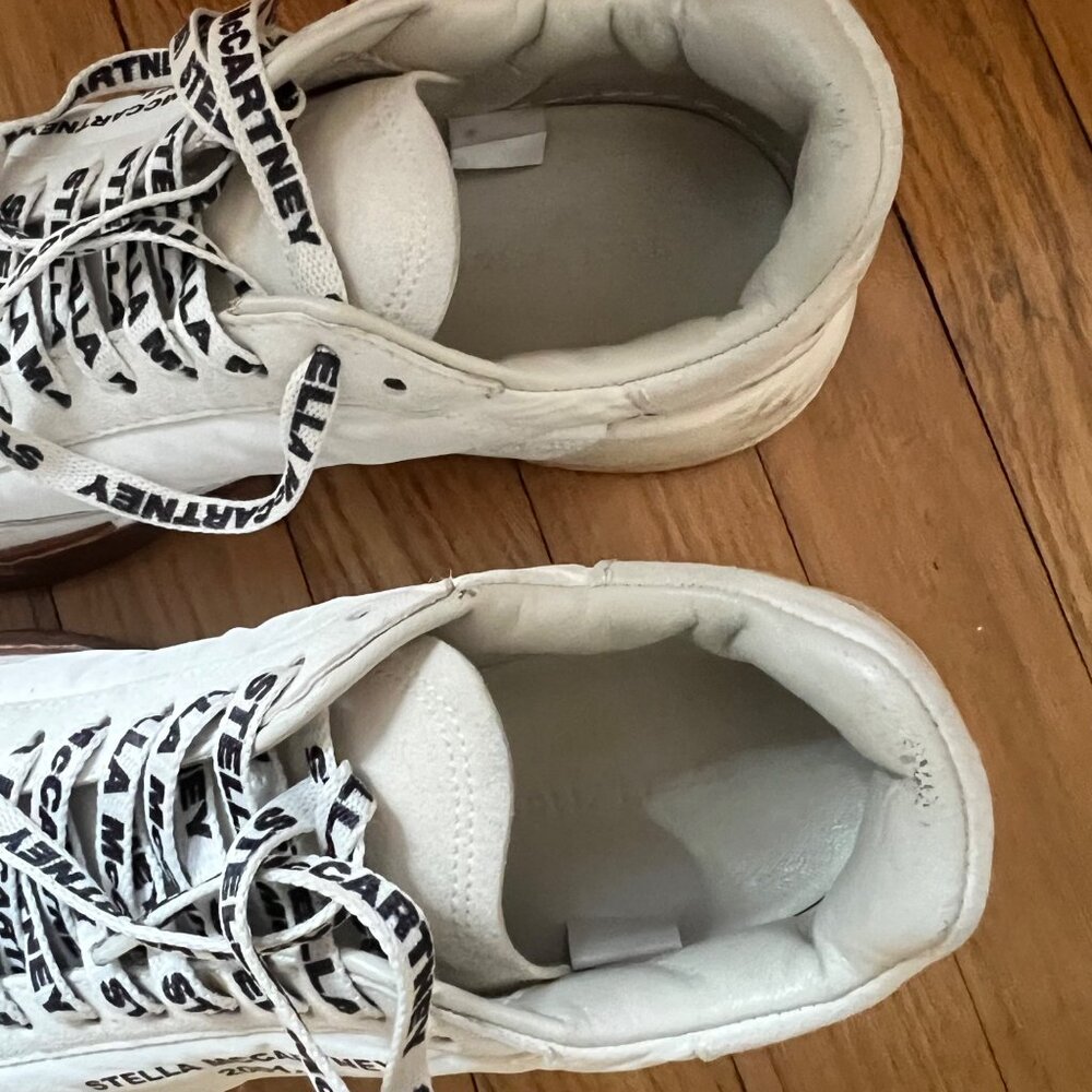 Stella McCartney Size 7 White Loop 2001 Low Top Lace Up Chunky Sole Sneakers - Picture 12 of 16